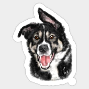 Very Happy Pooch Puppy Dog Sticker